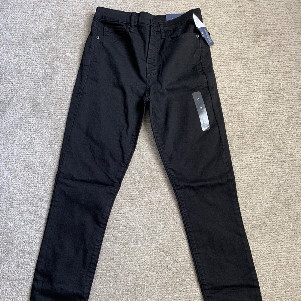 Gap size 28 tall black skinny jeans NWT